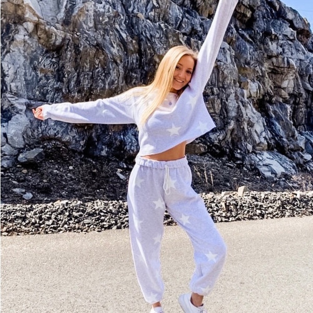Starfit grey star sweatpants